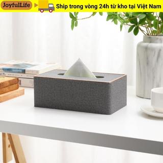 JOYFULLIFE 1 Hộp đựng khăn giấy, Hộp đựng khăn giấy bằng vải hình chữ nhật, Hộp đựng khăn giấy bằng da PU dung tích lớn có phòng tắm