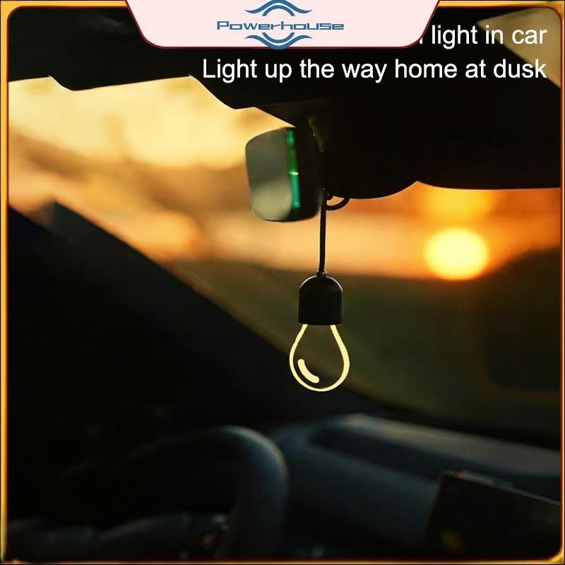 POWER Di Động Treo Nội Thất Ô Tô Mặt Dây Chuyền Phát Sáng Led Retro Bóng Đèn Nhỏ Treo Xe Trang Trí Lý Tưởng Cho Hành Trình Dài & Sử Dụng Hàng Ngày.