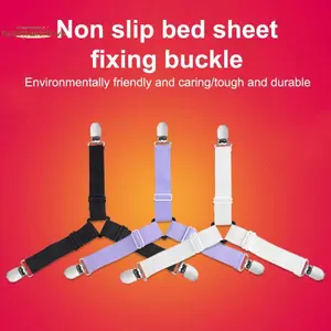 TRTR 4 Chiếc Ga Trải Giường Kẹp Dây Đàn Hồi Có Thể Điều Chỉnh Kẹp Ga Giường Dây Buộc Giá Đỡ Tiện Ích Cho Nhà Tổ Chức Nệm Bao Kẹp VN