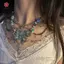 MJnmc Dainty Bướm Mặt Dây Chuyền Multiayer Eo Dây Xích Nelace Thanh Lịch Cơ Thể Đảng Trang Sức Quà Tặng Mới