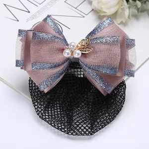Chuyên Nghiệp Đầu Hoa Phiên Bản Hàn Quốc Y Tá Khách Sạn Tiếp Viên Lưới Bỏ Túi Kẹp Tóc Nhân Viên Ngân Hàng Phụ Kiện Tóc Tấm Tóc Lưới Bán Buôn