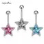 AqToCna Pha Lê Mặt Dây Chuyền Bụng Nút Nhẫn Nữ Ngôi Sao Zircon Rốn Nhẫn Trang Sức Pentagram Bụng Nhẫn Cơ Thể Gợi Cảm Xuyên Trang Sức AqToCna