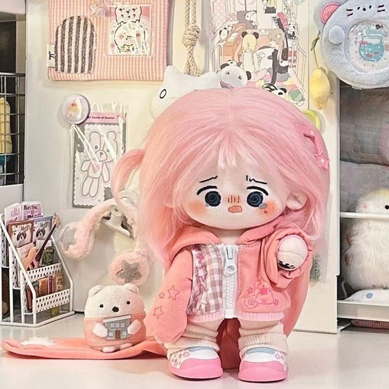 20cm Cotton Búp Bê Quần Áo Bé Thay Thế Dễ Thương Siêu Dễ Thương Đơn Điểm Top Dài Tai Áo Đeo Chéo
