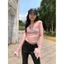 Milyfashion Áo Thun Tay Dài Chống Nắng Dáng Ôm In Họa Tiết Màu Hồng Thời Trang Mùa Hè Hàng Mới
