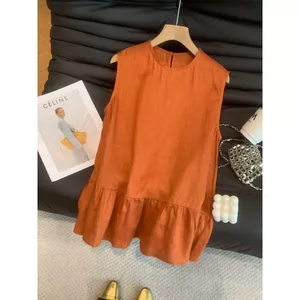 Áo Vest cổ tròn không tay kiểu dáng mới mùa hè dành cho nữ