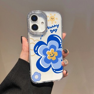 Ốp điện thoại trong suốt in hoa thẩm mỹ cho Motorola Moto Edge 50 60 Fusion 40 NEO Edge 60 Pro G75 G15 Power G05 E15 S50 Vỏ kim cương giả chống rơi