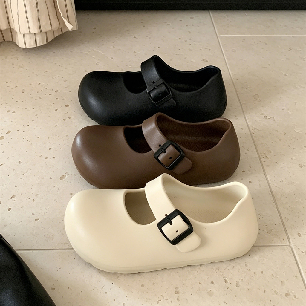 XIXITIAO Mary Jane Sandal Nữ Giày Mùa Hè Thoải Mái Màu Trơn Đế Mềm