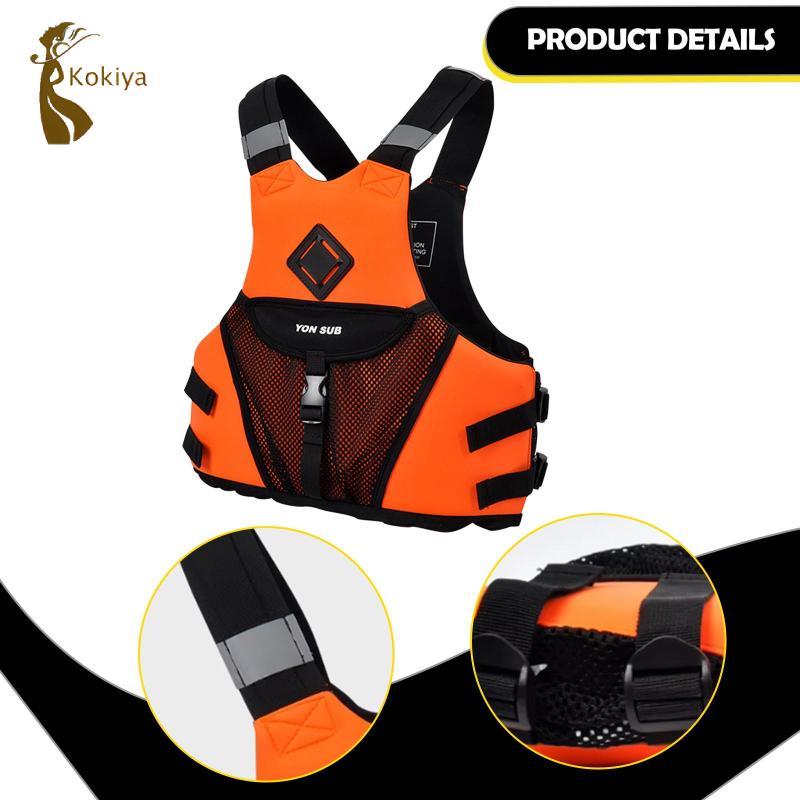 Áo phao phản quang Áo Vest dành cho người lớn có thể điều chỉnh phao hỗ trợ cho công viên nước Thuyền Kayak Lướt thuyền buồm