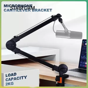 STABFOAM Chân đế Mic STABFOAM, 360° Xoay cánh tay có thể điều chỉnh Micro Boom Arm, Giá đỡ máy tính để bàn chắc chắn phổ thông cấp chuyên nghiệp Podcasting