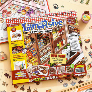ENWEI 31 Chiếc [Super Stocker Series] Sách Bộ sưu tập nhãn dán phong cảnh 3D quyến rũ dành cho tạp chí Album ảnh Siêu thị Thực phẩm Thiên đường