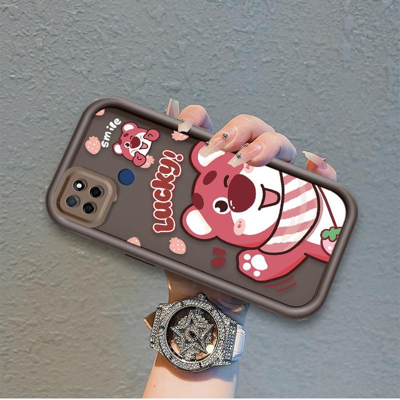 Ốp Lưng Cho Realme C12 C25 C25S C21Y C25Y C15 Narzo 30A Narzo 20 Vỏ Điện Thoại Mềm Silicon Hoạt Hình TPU Lotso Gấu Câu Chuyện Đồ Chơi Mắt Thiên Thần Ốp Lưng Chống Sốc
