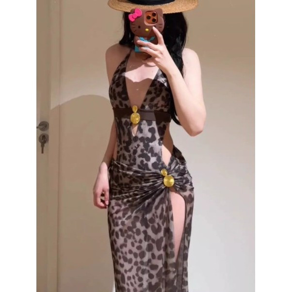 Sâu V Hot Girl Da Báo In Một Mảnh Đào Eo Mùa Xuân Nóng Đi Biển Kỳ Nghỉ Mùa Xuân Nóng Đồ Bơi 2
