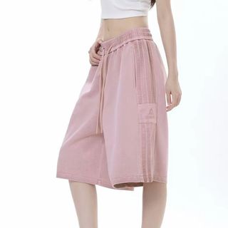 GKSSS Quần short thể thao thông thường mới của Mỹ thương hiệu hợp thời trang băng lụa sọc bên phong cách trung tính