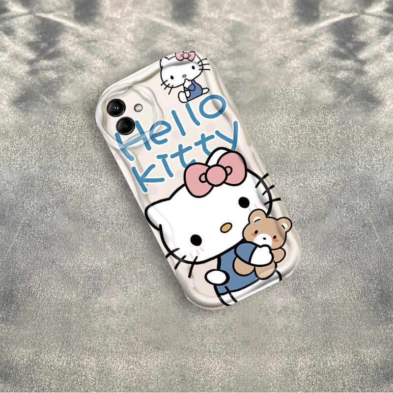Thích Hợp Cho Samsung A04 A05 A06 4G 5G A07 3D Thẩm Mỹ Mềm TPU Kitty Rilakkuma Ốp Điện Thoại Chống Sốc