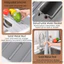 DONOVANQQ Giá đựng đồ nhà bếp, Giá phơi bát đĩa gấp bằng silicon, Tiết kiệm không gian thực tế Chịu nhiệt với thảm thoát nước bồn rửa bỏ túi cho nhà bếp
