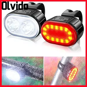 Bộ đèn hậu xe đạp OLVIDO, Đèn pha LED sạc siêu sáng có thể sạc lại, Đèn LED di động có độ sáng cao Đèn sạc siêu sáng