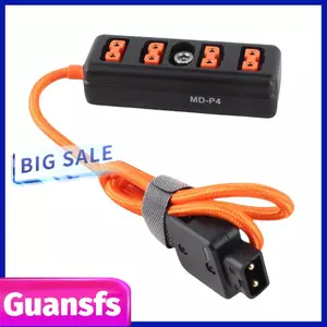 Guansfs Cáp chia D-Tap ZGCINE MD-P4 Đầu cắm đực xoay 180° sang 4 cổng cái Bộ cấp nguồn cho Hub pin gắn chữ V Chiều dài 60cm
