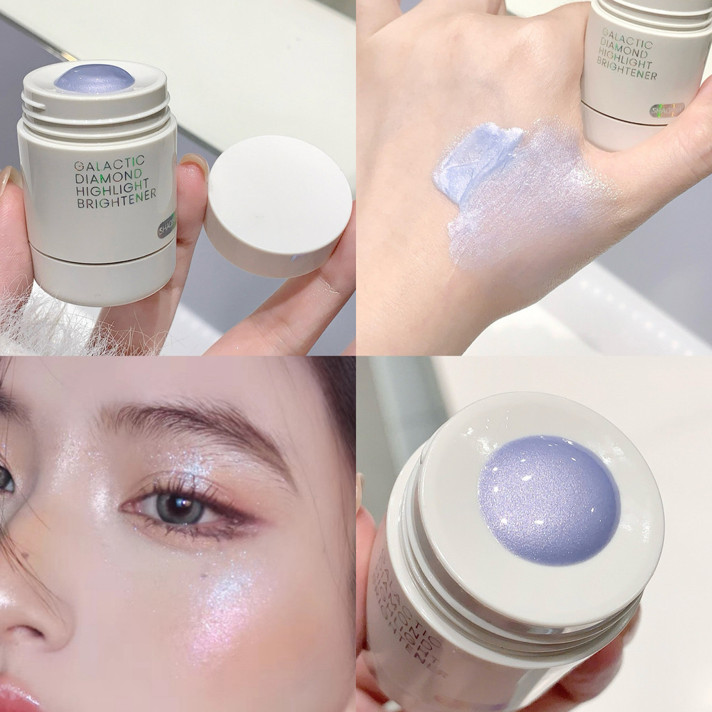SHAQINUO Chất lỏng làm sáng độ bóng cao, Phấn mắt ngọc trai nổ, Phấn mắt ngọc trai mịn làm sáng