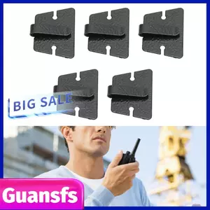 Guansfs Guansfs Heayzoki 5 Chiếc Giá đỡ Mic Radio cho IC-2720H IC-2820H TM241 TM231 Kẹp giữ micrô trên ô tô bằng kim loại Dễ dàng cài đặt.