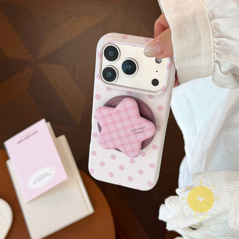 Phone Case For iPhone 17 Pro Max 16 15 14 13 with Griptok TPU Matte Magnetic with Griptok Soft Aesthetic Korean Cute