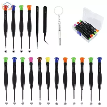 19 Chiếc Bộ Tua Vít 0.8-3mm Bộ Tua Vít Chữ Thập Bộ Số Liệu Đầu Phẳng Ngũ Giác Đài Tua Vít SHOPTTKC3318