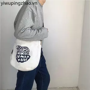 Phong Cách Nhật Bản Gấu Bắc Cực Messenger Túi Vải Đơn Giản Phù Hợp Với Dung Tích Lớn Nam Nữ Cặp Đôi Ba Lô Dụng Cụ Phong Cách Học Tập