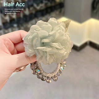 Nhật Bản Nữ Tính Cảm Giác Trong Suốt Voan Hoa Kim Cương Giả Tóc Dây Lưng Đầu Buộc Tóc Tính Khí Thanh Lịch Cao Cấp Phụ Kiện Tóc Nữ