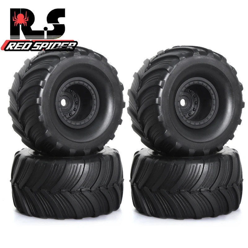 RC 4 52 * 27mm 1 / 18 1 / 241.0 "Monster Truck Wheel Rim Lốp Bộ Cho 1 / 18 TRX4M 1 / 24 FMS FCX24 Trục SCX24 AX24 RC Xe Bánh Xích Xe Nâng Cấp Phần