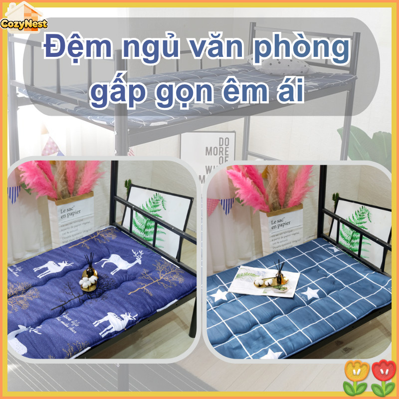 Đệm ngủ văn phòng gấp gọn êm ái, chống mạt thoáng khí , bảo vệ cột sống, tiết kiệm không gian