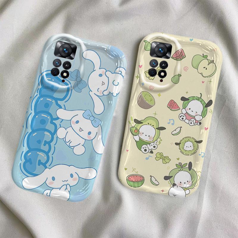 Ốp Lưng Cho Redmi Note 11 4G Redmi Note 11s Redmi Note 11 Pro Redmi Note 12 Pro 4G 5G Vỏ Kem Hoạt Hình Sanrio Cặp Đôi Mềm TPU 3D Sóng Silicon Vỏ Điện Thoại