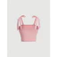 Crop Top Mùa Hè Y2K màu hồng lưng cami, dây đeo vai rộng chắc chắn, phù hợp dạo phố