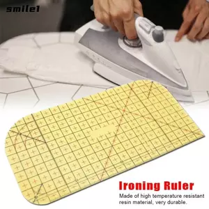 SMILE 1 / 2 Cái Thước Quilting, Dụng cụ đo lường làm quần áo Thước ủi nóng, Đồ may vá Handmade Nhựa DIY Vải Thước Chắp vá Thủ công