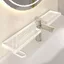 Kệ trang điểm phòng tắm EDIWANY, Kệ quầy phòng tắm chống trượt 50 / 60cm, Thoát nước rỗng hạng nặng Không cần khoan Kệ phòng tắm