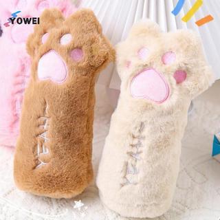 YOWEI Hoạt Hình Sang Trọng Mèo Paw Hộp Đựng Bút Chì Dung Tích Lớn Động Vật Phong Cách Giá Đỡ Túi Mềm Cho Trường Học Văn Phòng Phẩm Đồ Dùng Trẻ Em Bé Gái Quà Tặng VN