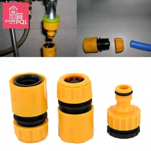 Đầu nối ống nước, bộ 3 đầu nối nhanh, nối vòi nước tưới cây (cho cỡ ống từ 19 - 25mm) Nước nối
