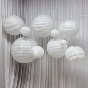 Lồng đèn giấy trắng tinh 20 inch size đẹp Màu TRẮNG TINH،Trang trí nội thất،Đèn chùm