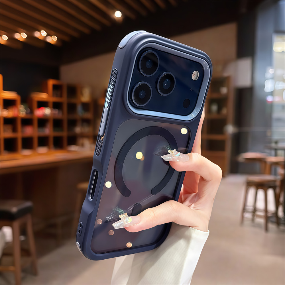 Ốp điện thoại từ tính trong suốt chống rơi chất lượng cao cho iphone 17 Pro Max 16 12 13 14 15 Pro Max Vỏ có Camera Bảo vệ toàn diện Vỏ chống sốc Vỏ cứng bảo vệ điện thoại
