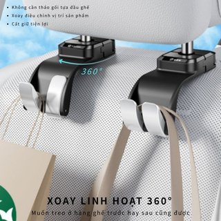 Ghế ngồi ô tô Móc tựa đầu ABS Có thể gập lại 360 Thiết kế khóa xoay Bộ sắp xếp nội thất hạng nặng