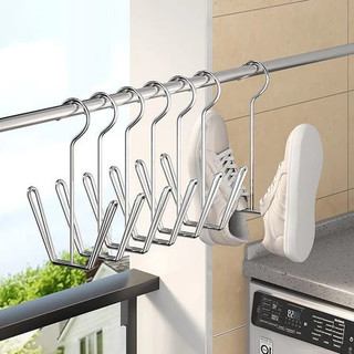 Giá phơi giày bằng thép không gỉ, móc phơi giày ban công, giá phơi giày chắn gió