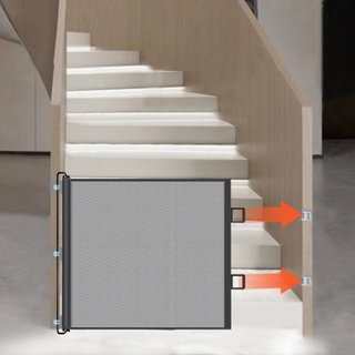 Cổng An Toàn Cho Bé Lưới Có Thể Thu Vào Không Khoan Cầu Thang Hành Lang Nhà Thú Cưng Rào Chắn Có Thể Gập Lại