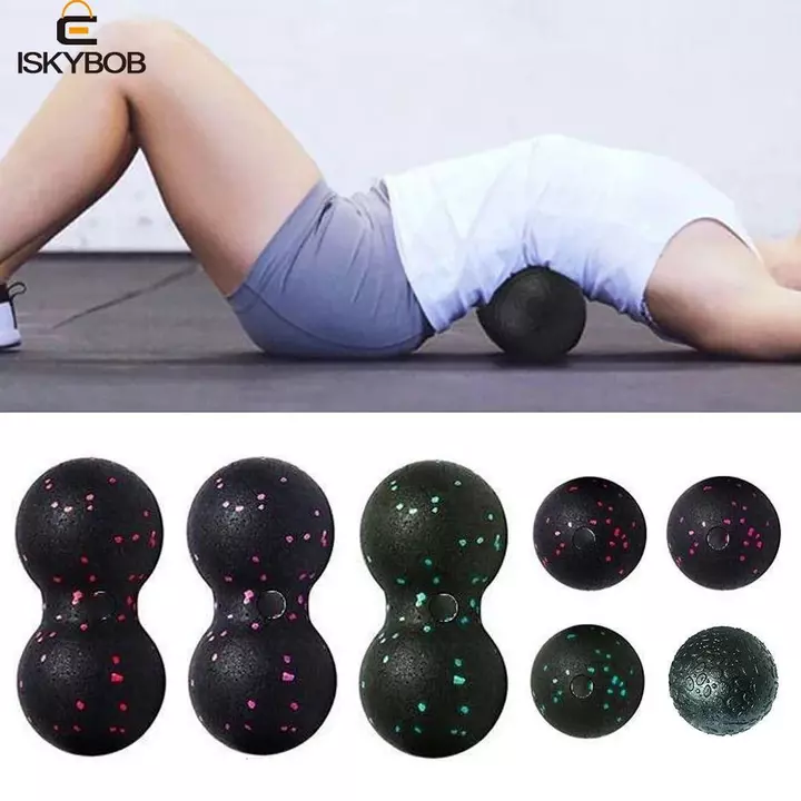 Bóng Massage FUJI EPP, Massage Bóng Massage Tập Thể Dục Mật Độ Cao, Phụ Kiện Thể Dục Di Động EPP Đôi Lacrosse Bóng Lacrosse Myofascia Sâu Kéo Dài