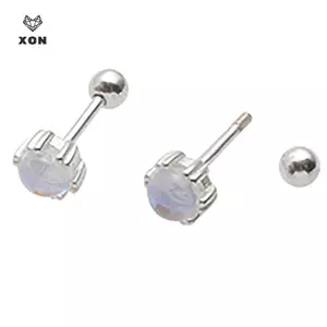 <![CDATA[1 Cặp Bông Tai Đá Mặt Trăng Xương Móng Tay Xoắn Ốc - Quà Tặng Trang Sức]]>