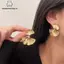 Bông tai thả boho hình học với thiết kế lá Gingko biloba - phụ kiện thời trang cho nữ VN
