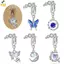 Nhẫn bụng giả danglings rốn với thiết kế bướm, trái tim và mặt trăng - Trang sức mới không cần xuyên da