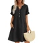 Treeling Dress Dành Cho Nữ Vải Lanh Cotton Tay Ngắn Flowy House Váy Chống Nắng Có Túi