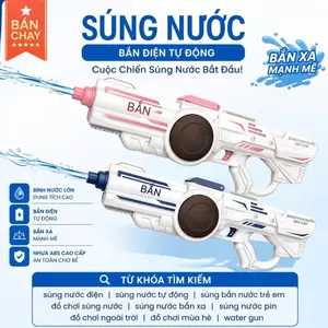 COD Súng Nước Cao Áp Tự Động Cho Người Lớn & Trẻ Em, Bình Nước Lớn, Chơi Ngoài Trời, Đua Nước Vui Nhộn