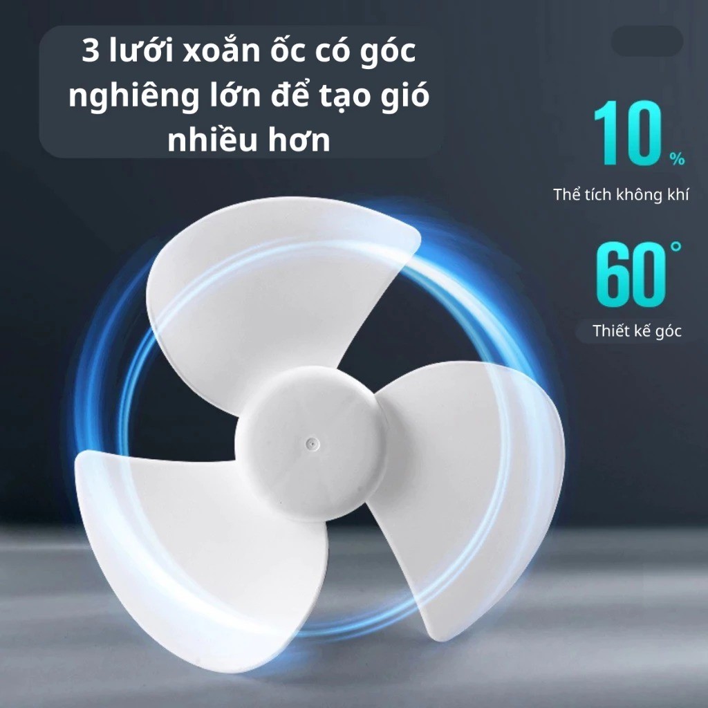 Quạt mini treo tường xoay 360 độ, dùng cho nhà vệ sinh, nhà bếp, phòng tắm, cắm điện để bàn tiện lợi