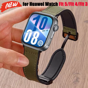 Da khóa từ tính + dây đeo silicon cho phụ kiện dây đeo đồng hồ Huawei Watch Fit 5 / Fit 5 Pro / Fit 4 / Fit 4Pro / Fit 3