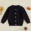 0-6year Trẻ Em Bé Gái Áo Len Cardigan Đáng Yêu Vỏ sò Cạnh Dài Tay Nút Xuống Áo Đan Để Mặc Hàng Ngày