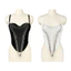 Dây xích đinh tán xương cá corset ôm body có miếng lót ngực, phù hợp mặc ngoài cho sân khấu và party